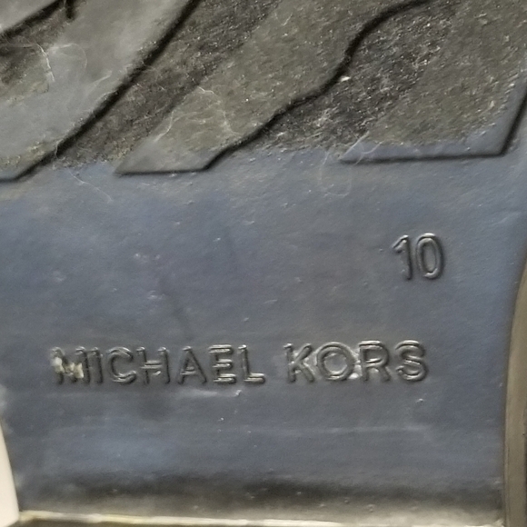 Michael Kors Womens Black Rubber Rain Boots Slip On Ankle Boots - Picture 9 of 10